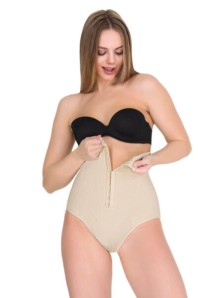 1 Beden İncelten Agraflı Yüksek Bel Slip Korse 