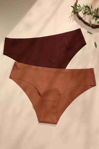 5 li Set İz Yapmaz Likralı Dikişsiz Lazer Kesim Bikini Slip Külot Çok Renkli 