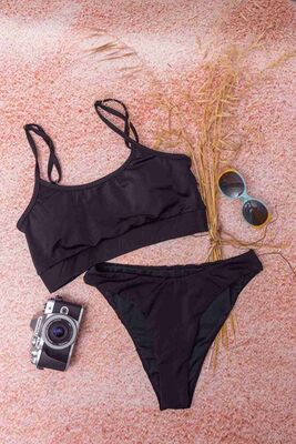 Angelsin Bikini Takım Siyah MS4133 - Thumbnail