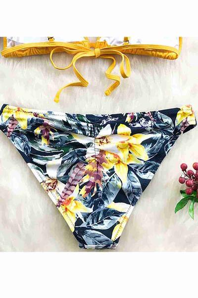 Angelsin Çiçekli Bikini Altı Çok Renkli - MS41059-Çok Renkli