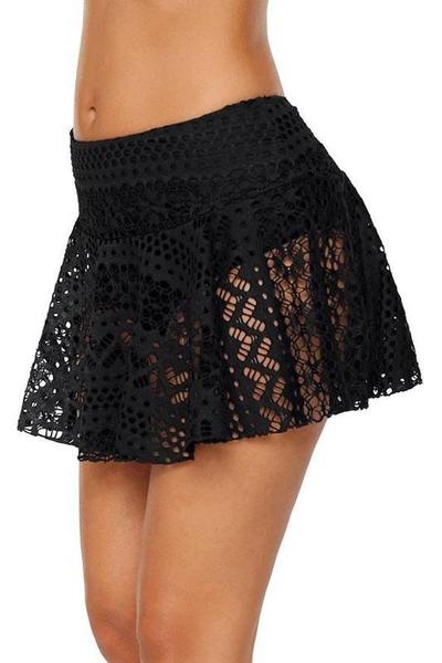 Angelsin Bikini Bottom With Lace Skirt - MS4102