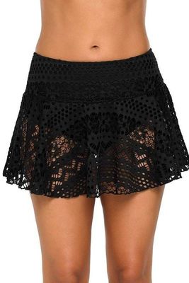Angelsin Bikini Bottom With Lace Skirt - MS4102 - Thumbnail