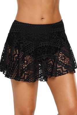 Angelsin Bikini Bottom With Lace Skirt - MS4102 - Thumbnail