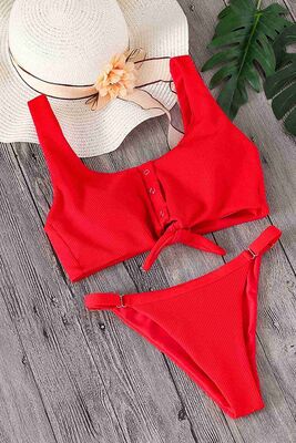 Angelsin Kırmızı Bikini Alt Kırmızı-MS42139 - Thumbnail