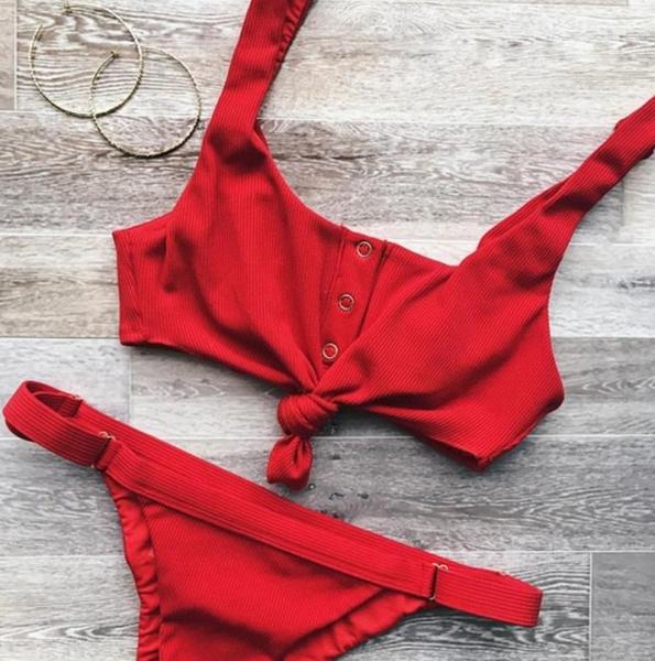 Angelsin Red Stylish Bikini Set - MS4213