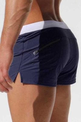 Angelsin Navy Blue Lycra Men's Swim Shorts - MS3400 - Thumbnail