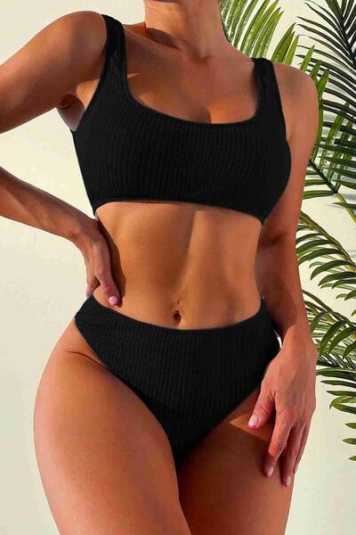 Angelsin Özel Fitilli Kumaş Yüksek Bel Bikini Altı 