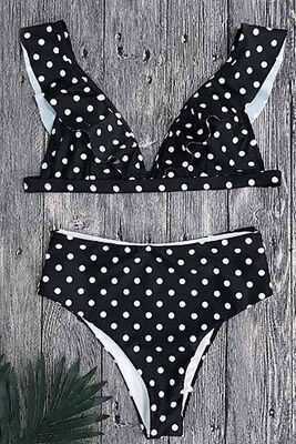 Angelsin Polka Dot Bikini Set Multi Color - MS4222 - Thumbnail