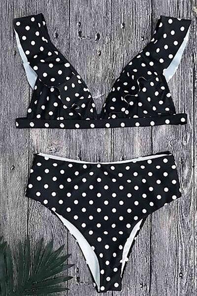 Angelsin Polka Dot Bikini Set Multi Color - MS4222