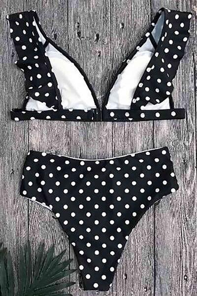 Angelsin Polka Dot Bikini Set Multi Color - MS4222