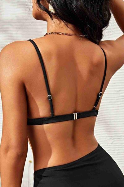 Angelsin Şık Bikini Üstü Siyah MS43599