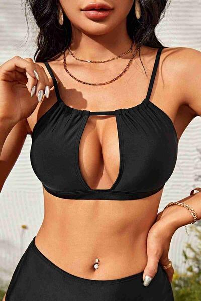 Angelsin Şık Bikini Üstü Siyah MS43599