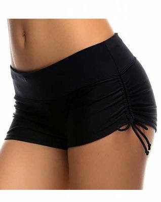 Angelsin Stylish Black Women's Mini Swim Shorts - MS42178 - Thumbnail