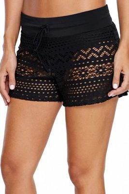 Angelsin Black Lace Swimwear Combined Bikini Bottom - MS4247 - Thumbnail