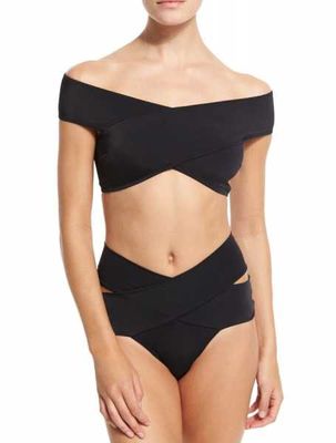 Angelsin Siyah Özel Tasarım Bikini Takım - MS46223 - Thumbnail