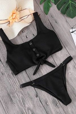 Angelsin Siyah Şık Bikini Takım - MS4212 - Thumbnail
