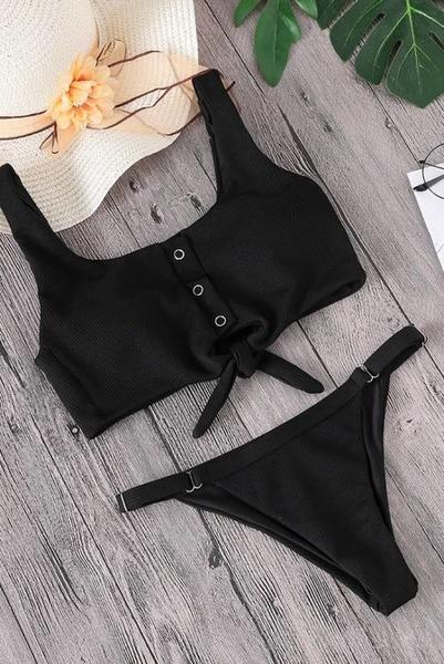 Angelsin Elegant Black Bikini Set - MS4212