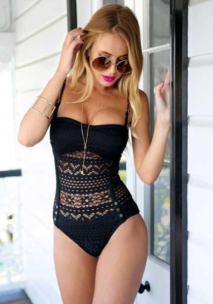 Angelsin Black Super Design Stylish Monokini - MS420262