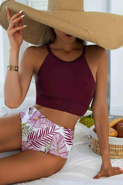 Angelsin Tankini Bikini Üstü Bordo