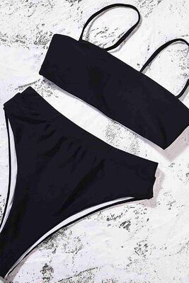 Angelsin V Kesim Yüksek Bel Bikini Altı Beyaz - MS41129-Beyaz - Thumbnail