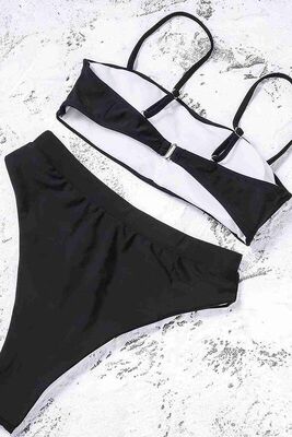 Angelsin V Kesim Yüksek Bel Bikini Altı Beyaz - MS41129-Beyaz - Thumbnail
