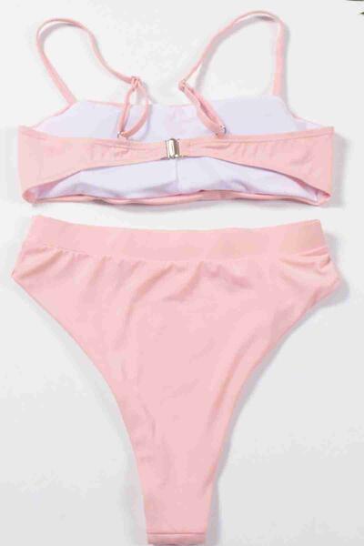 Angelsin V Kesim Yüksek Bel Bikini Altı Pembe - MS41129-Pembe