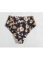Angelsin Yüksek Bel Baskılı Bikini Altı Beyaz - Thumbnail