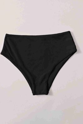 Angelsin Yüksek Bel Bikini Altı Siyah MS43598 - Thumbnail