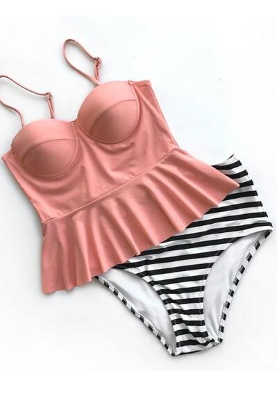 Angelsin Yüksek Bel Bikini Takım MS4253