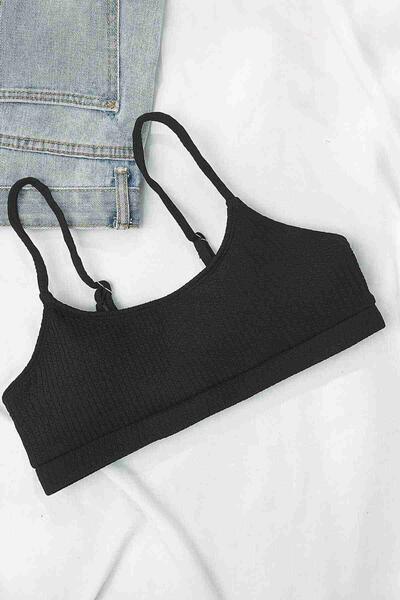 Angelsin Yüksek Bel Özel Kumaş Tankini Bikini Üstü MS41749