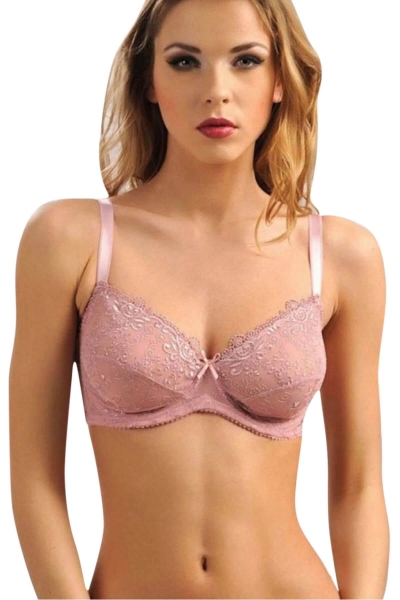 Lace Brode Underwire Minimizer Bra 3634 - Thumbnail