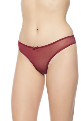 Low-cut Lace Detailed Chiffon Bikini Panties 4951 - Thumbnail
