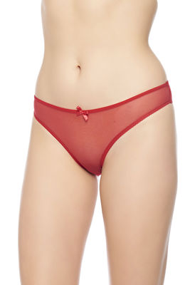 Low-cut Lace Detailed Chiffon Bikini Panties 4951 - Thumbnail