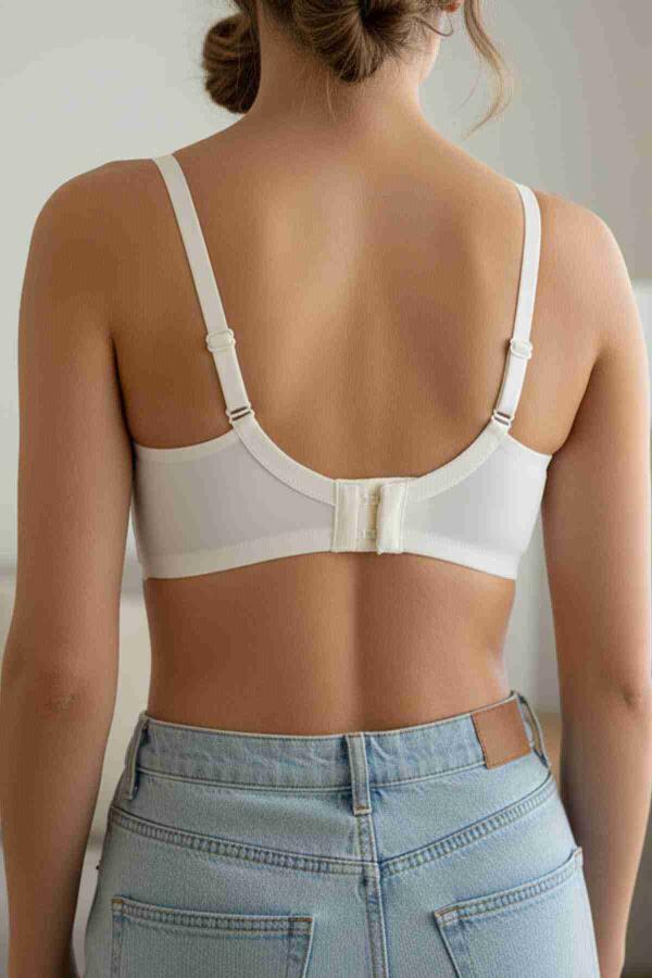 Balensiz Çıkarılabilir Pedli Lazer Kesim İzbırakmaz Sütyen Krem - 3