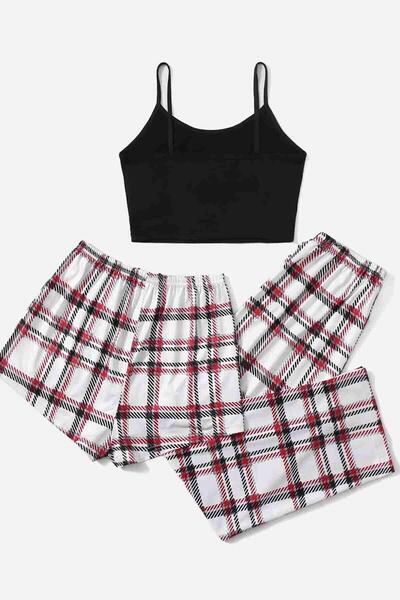 Baskılı Ultrasoft Askılı 3'lü Paket Sortlu Pijama Takımı Çok Renkli