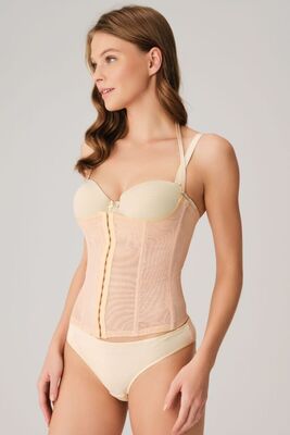 Waist Slimmer Front Hooked Corset 2507 - Thumbnail