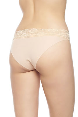 Laser Cut Bikini Panties With Lace Waist 4324 - Thumbnail
