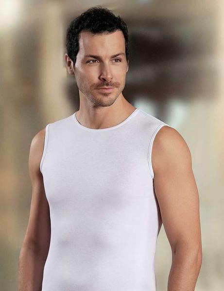 White Crew Neck Sleeveless Athlete ME076