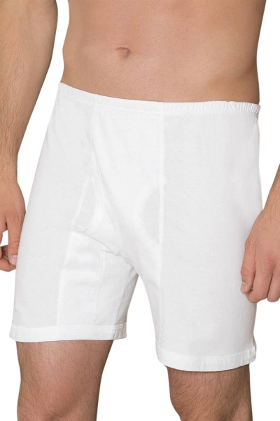 White Classic Cotton Boxer 0017 - Thumbnail