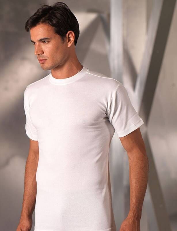 Beyaz Sıfır Yaka Kısa Kollu Ribana Erkek Atlet - Şahinler