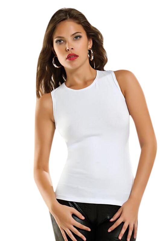 Bisiklet Yaka Kolsuz T Shirt 2179 - Anıt