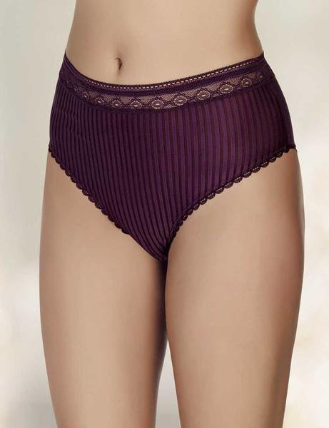 Striped Lace Detailed Brief Panties 3 Pieces Economic Package MB3055