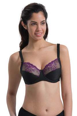 Lace Brocade Minimizing Bra 136 - Thumbnail