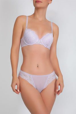 Lace Brode Light-Supported Bra Slip Set 4493 - Thumbnail