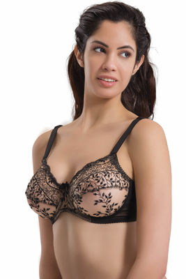 Lacy Underwire Minimizing Bra 148 - Thumbnail