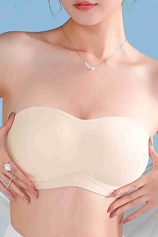 Dikişsiz Balensiz Çıkarılır Pedli Lazer Kesim Kaydırmaz Şeffaf Silikonlu Straplez Sütyen - 15