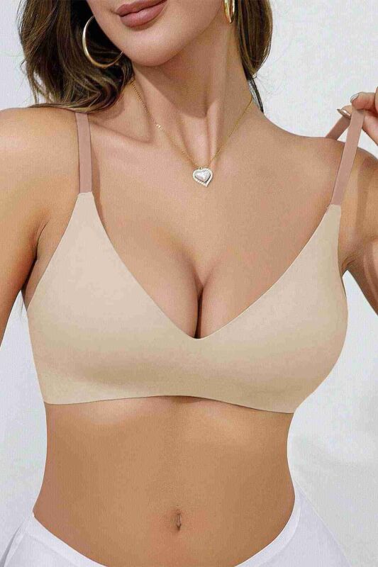 Dikişsiz Balensiz Desteksiz Lazer Kesim İzbırakmaz Görünmez Sütyen - 10