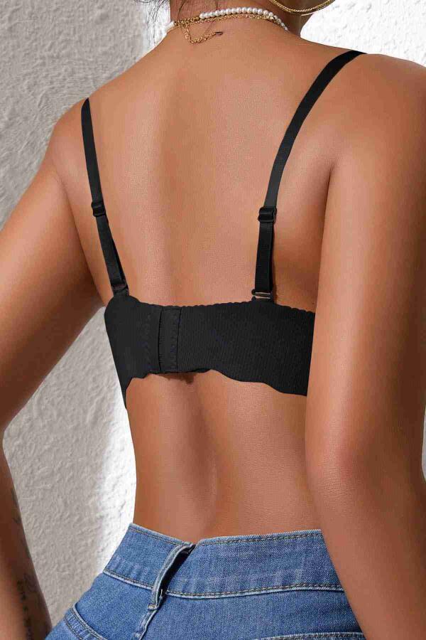 Dikişsiz Balensiz Hafif Destekli Kalp Detay Lazer Kesim İzbırakmaz Görünmez Sütyen - 5