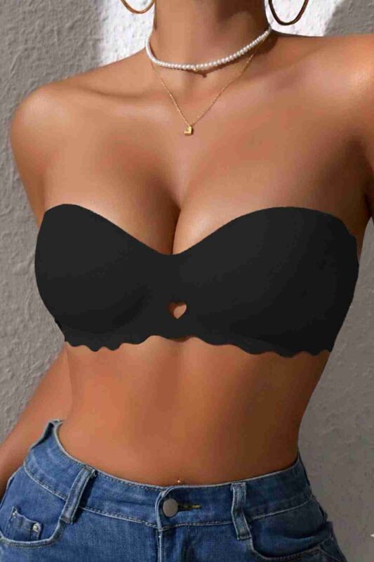 Dikişsiz Balensiz Hafif Destekli Kalp Detay Lazer Kesim İzbırakmaz Görünmez Sütyen - 6