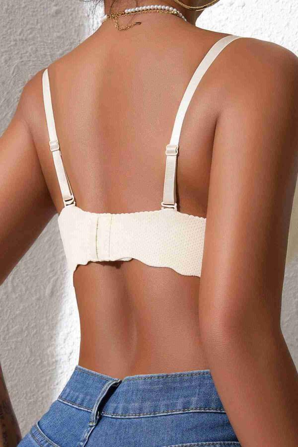 Dikişsiz Balensiz Hafif Destekli Kalp Detay Lazer Kesim İzbırakmaz Görünmez Sütyen - 9